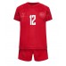 Billige Danmark Kasper Dolberg #12 Børnetøj Hjemmebanetrøje til baby VM 2022 Kortærmet (+ korte bukser)